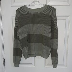 Dry Goods Green Striped Sweater